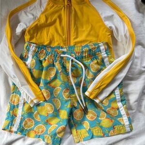Swimzip Lemon Print Tunk Set